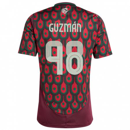 Kandiny Herren Mexiko Kinberly Guzman #98 Kastanienbraun Heimtrikot Trikot 24-26 T-Shirt