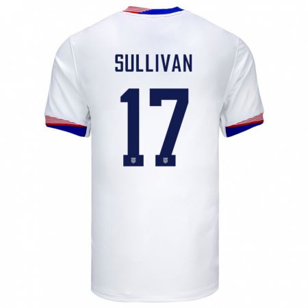 Kandiny Herren Vereinigte Staaten Andi Sullivan #17 Weiß Heimtrikot Trikot 24-26 T-Shirt
