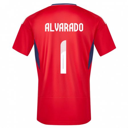 Kandiny Herren Costa Rica Esteban Alvarado #1 Rot Heimtrikot Trikot 24-26 T-Shirt