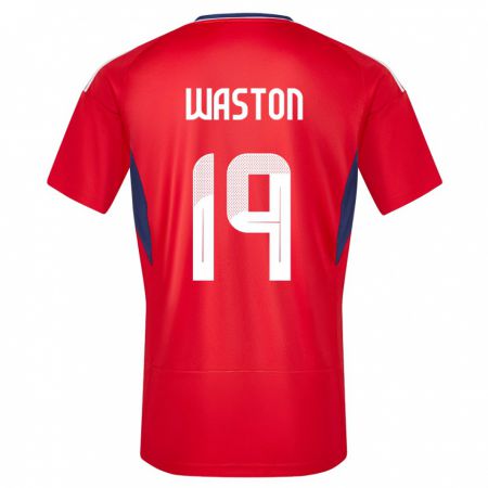 Kandiny Herren Costa Rica Kendall Waston #19 Rot Heimtrikot Trikot 24-26 T-Shirt