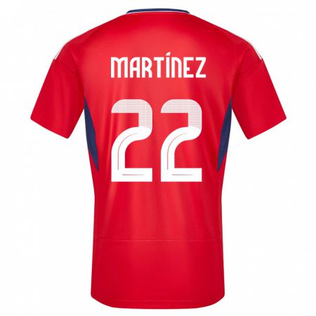 Kandiny Herren Costa Rica Carlos Martinez #22 Rot Heimtrikot Trikot 24-26 T-Shirt