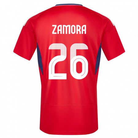 Kandiny Herren Costa Rica Alvaro Zamora #26 Rot Heimtrikot Trikot 24-26 T-Shirt