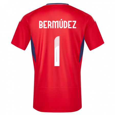 Kandiny Herren Costa Rica Noelia Bermudez #1 Rot Heimtrikot Trikot 24-26 T-Shirt