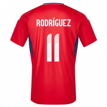 Kandiny Herren Costa Rica Raquel Rodriguez #11 Rot Heimtrikot Trikot 24-26 T-Shirt