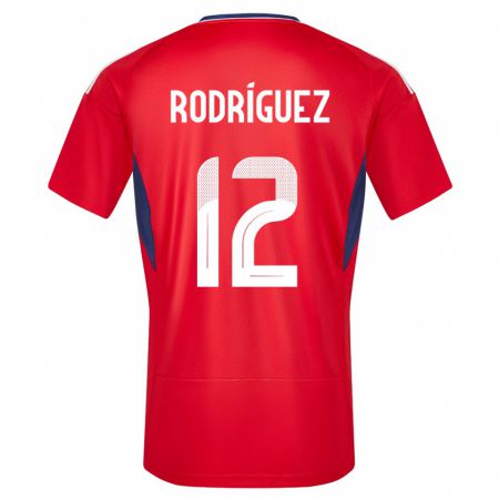 Kandiny Herren Costa Rica Lixy Rodriguez #12 Rot Heimtrikot Trikot 24-26 T-Shirt