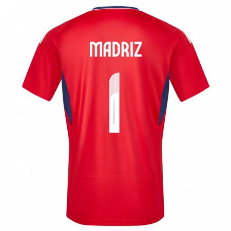 Kandiny Herren Costa Rica Abraham Madriz #1 Rot Heimtrikot Trikot 24-26 T-Shirt
