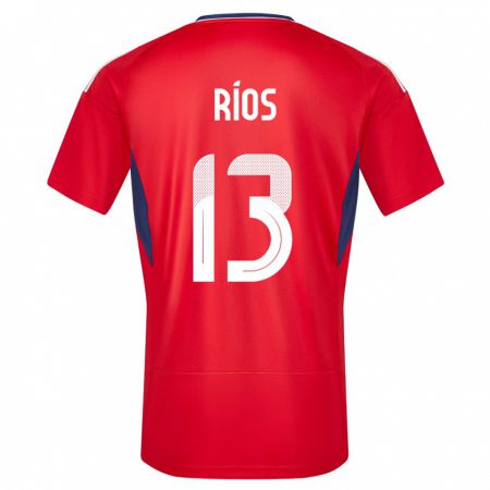 Kandiny Herren Costa Rica Keral Rios #13 Rot Heimtrikot Trikot 24-26 T-Shirt