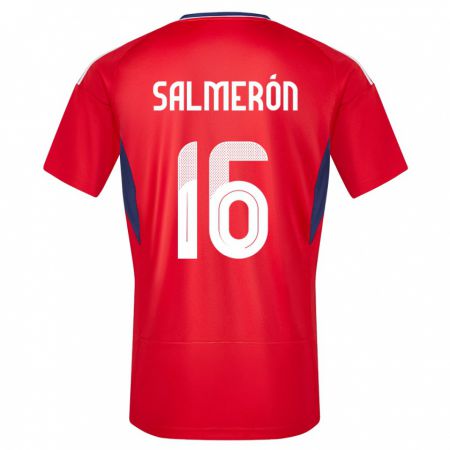Kandiny Herren Costa Rica Andrey Salmeron #16 Rot Heimtrikot Trikot 24-26 T-Shirt
