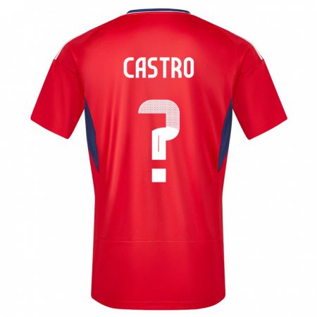 Kandiny Herren Costa Rica Mathias Castro #0 Rot Heimtrikot Trikot 24-26 T-Shirt