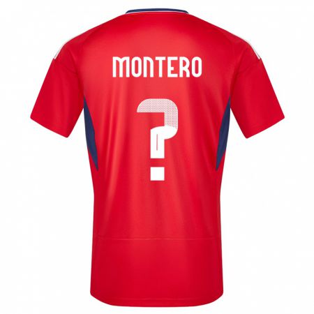 Kandiny Herren Costa Rica Claudio Montero #0 Rot Heimtrikot Trikot 24-26 T-Shirt