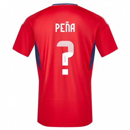 Kandiny Herren Costa Rica Randy Pena #0 Rot Heimtrikot Trikot 24-26 T-Shirt