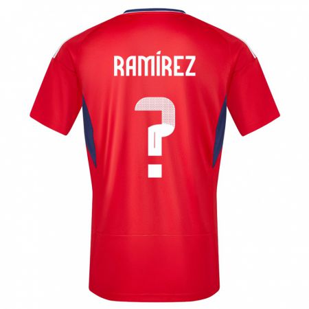 Kandiny Herren Costa Rica Walter Ramirez #0 Rot Heimtrikot Trikot 24-26 T-Shirt