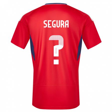 Kandiny Herren Costa Rica Oscar Segura #0 Rot Heimtrikot Trikot 24-26 T-Shirt