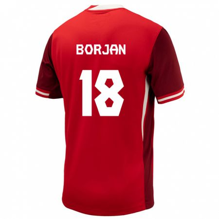 Kandiny Herren Kanada Milan Borjan #18 Rot Heimtrikot Trikot 24-26 T-Shirt
