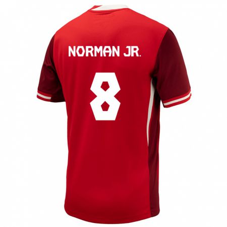 Kandiny Herren Kanada David Norman Jr. #8 Rot Heimtrikot Trikot 24-26 T-Shirt