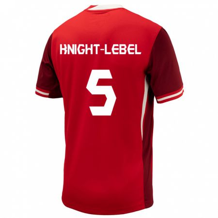 Kandiny Herren Kanada Jamie Knight-Lebel #5 Rot Heimtrikot Trikot 24-26 T-Shirt