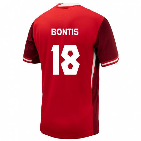 Kandiny Herren Kanada Dino Bontis #18 Rot Heimtrikot Trikot 24-26 T-Shirt