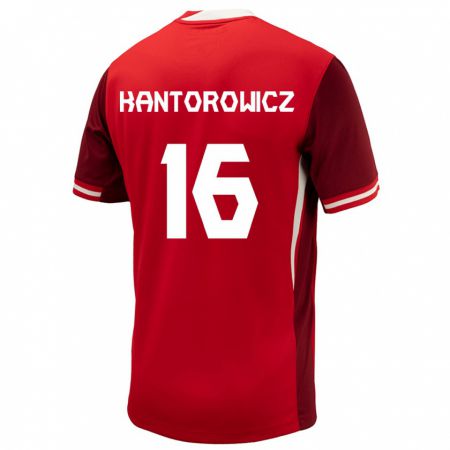 Kandiny Herren Kanada Dominic Kantorowicz #16 Rot Heimtrikot Trikot 24-26 T-Shirt