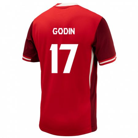 Kandiny Herren Kanada Étienne Godin #17 Rot Heimtrikot Trikot 24-26 T-Shirt