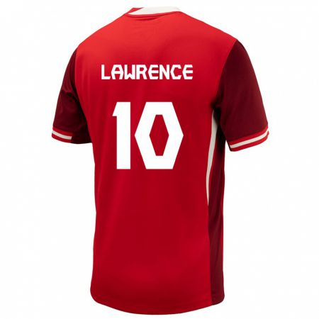 Kandiny Herren Kanada Ashley Lawrence #10 Rot Heimtrikot Trikot 24-26 T-Shirt