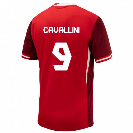 Kandiny Herren Kanada Lucas Cavallini #9 Rot Heimtrikot Trikot 24-26 T-Shirt