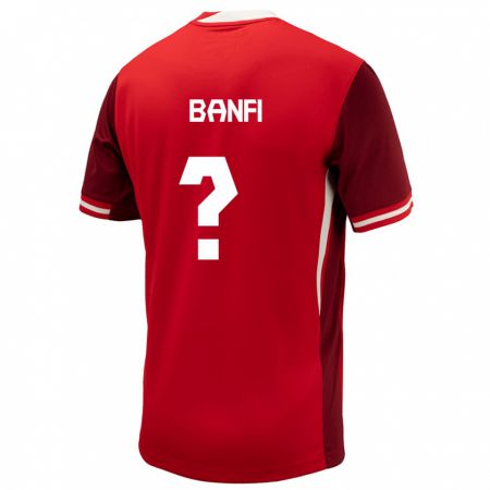 Kandiny Herren Kanada Samuel Banfi #0 Rot Heimtrikot Trikot 24-26 T-Shirt