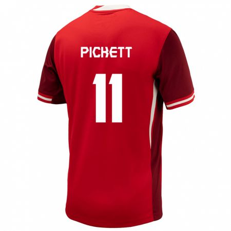 Kandiny Herren Kanada Victoria Pickett #11 Rot Heimtrikot Trikot 24-26 T-Shirt