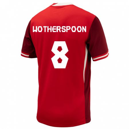 Kandiny Herren Kanada David Wotherspoon #8 Rot Heimtrikot Trikot 24-26 T-Shirt
