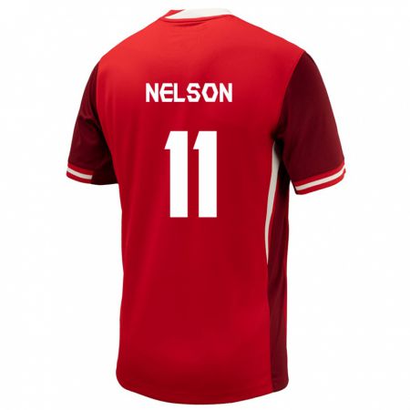 Kandiny Herren Kanada Jayden Nelson #11 Rot Heimtrikot Trikot 24-26 T-Shirt
