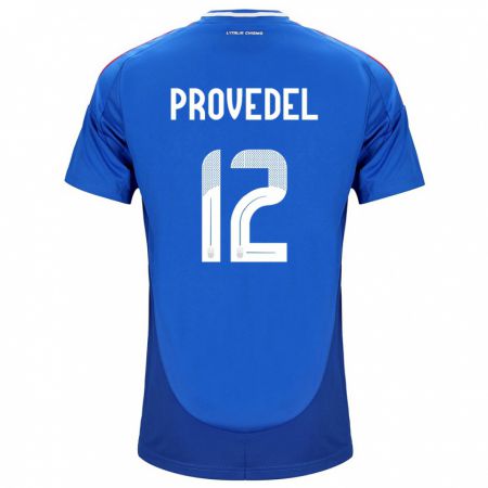 Kandiny Herren Italien Ivan Provedel #12 Blau Heimtrikot Trikot 24-26 T-Shirt