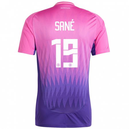 Kandiny Herren Deutschland Leroy Sane #19 Pink Lila Auswärtstrikot Trikot 24-26 T-Shirt