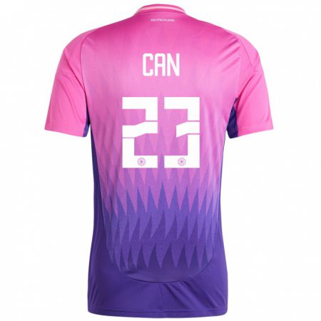 Kandiny Herren Deutschland Emre Can #23 Pink Lila Auswärtstrikot Trikot 24-26 T-Shirt