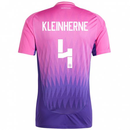 Kandiny Herren Deutschland Sophia Kleinherne #4 Pink Lila Auswärtstrikot Trikot 24-26 T-Shirt