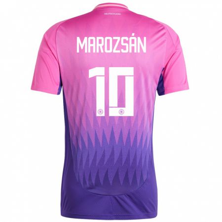 Kandiny Herren Deutschland Dzsenifer Marozsan #10 Pink Lila Auswärtstrikot Trikot 24-26 T-Shirt