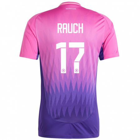 Kandiny Herren Deutschland Felicitas Rauch #17 Pink Lila Auswärtstrikot Trikot 24-26 T-Shirt