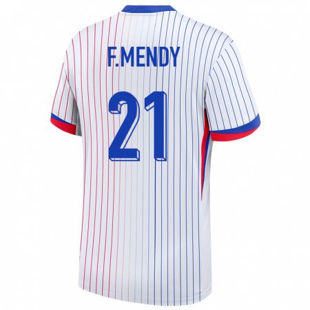 Kandiny Herren Frankreich Ferland Mendy #21 Weiß Auswärtstrikot Trikot 24-26 T-Shirt