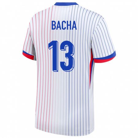 Kandiny Herren Frankreich Selma Bacha #13 Weiß Auswärtstrikot Trikot 24-26 T-Shirt
