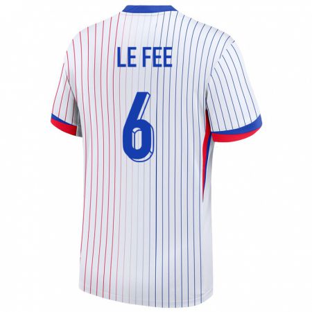 Kandiny Herren Frankreich Enzo Le Fee #6 Weiß Auswärtstrikot Trikot 24-26 T-Shirt