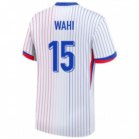 Kandiny Herren Frankreich Elye Wahi #15 Weiß Auswärtstrikot Trikot 24-26 T-Shirt