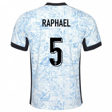 Kandiny Herren Portugal Raphael Guerreiro #5 Cremeblau Auswärtstrikot Trikot 24-26 T-Shirt