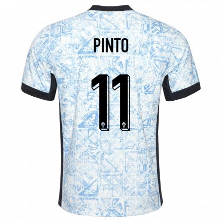 Kandiny Herren Portugal Tatiana Pinto #11 Cremeblau Auswärtstrikot Trikot 24-26 T-Shirt