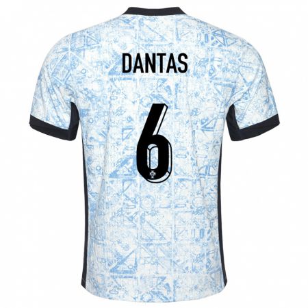 Kandiny Herren Portugal Tiago Dantas #6 Cremeblau Auswärtstrikot Trikot 24-26 T-Shirt