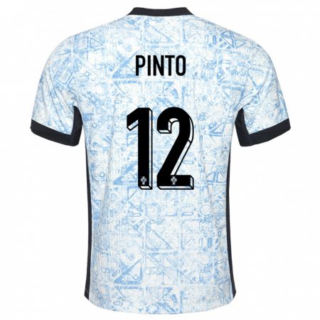 Kandiny Herren Portugal Diogo Pinto #12 Cremeblau Auswärtstrikot Trikot 24-26 T-Shirt