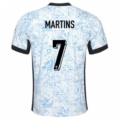 Kandiny Herren Portugal Gil Martins #7 Cremeblau Auswärtstrikot Trikot 24-26 T-Shirt