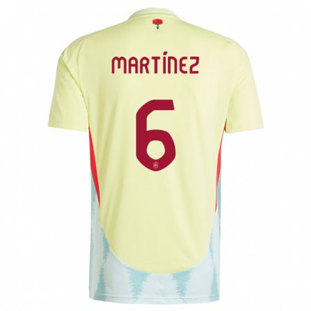 Kandiny Herren Spanien Roger Martinez #6 Gelb Auswärtstrikot Trikot 24-26 T-Shirt