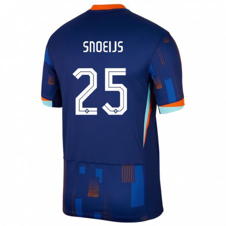 Kandiny Herren Niederlande Katja Snoeijs #25 Blau Auswärtstrikot Trikot 24-26 T-Shirt
