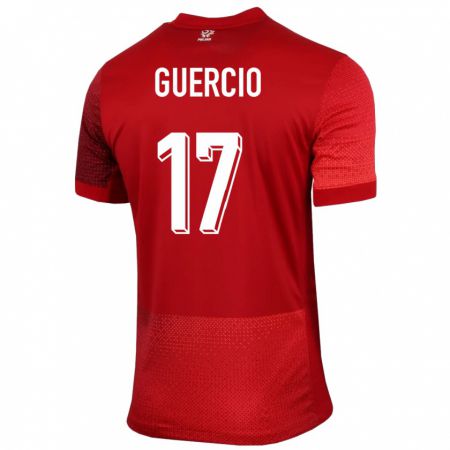 Kandiny Herren Polen Tomasso Guercio #17 Rot Auswärtstrikot Trikot 24-26 T-Shirt