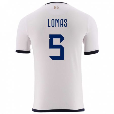 Kandiny Herren Ecuador Ariana Lomas #5 Weiß Auswärtstrikot Trikot 24-26 T-Shirt