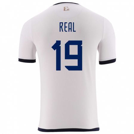 Kandiny Herren Ecuador Kerlly Real #19 Weiß Auswärtstrikot Trikot 24-26 T-Shirt