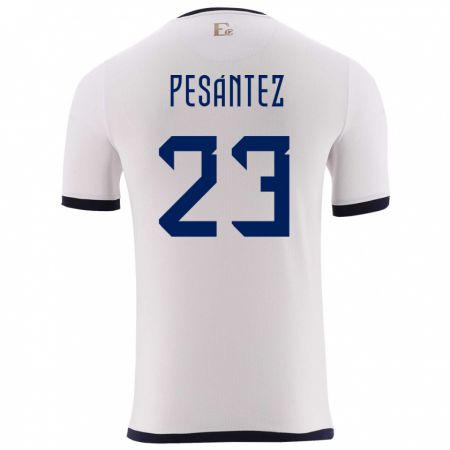Kandiny Herren Ecuador Danna Pesantez #23 Weiß Auswärtstrikot Trikot 24-26 T-Shirt